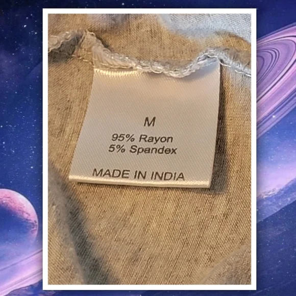 Darling Blue women's sz M heather gray ringer tee with embroidered plane… - Picture 7 of 7